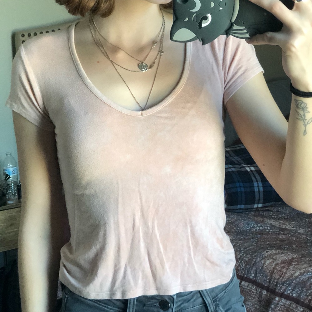 light pink crop top